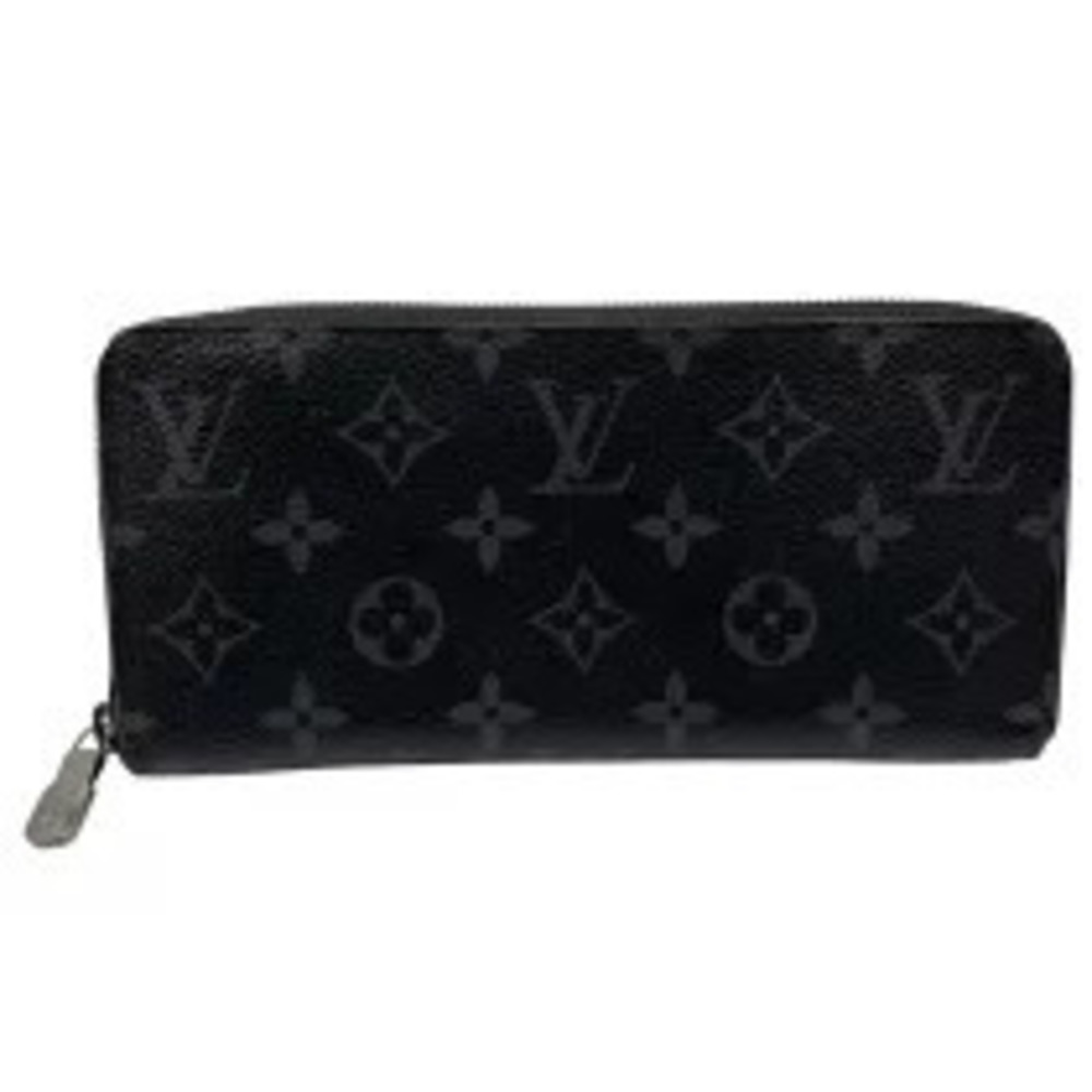 Louis Vuitton Zippy Wallet Horizontal Black Monogram Eclipse Black Long